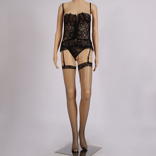 Sexy einteiliger Strumpfgürtel aus Spitze – 011