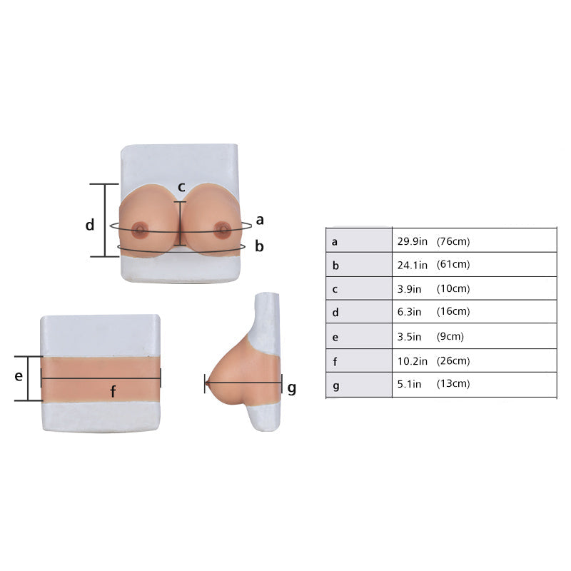 C-Cup-Brustprothese mit Röhrenoberteil