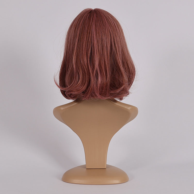 Rosa Bob-Perücke mit Pony – JF015
