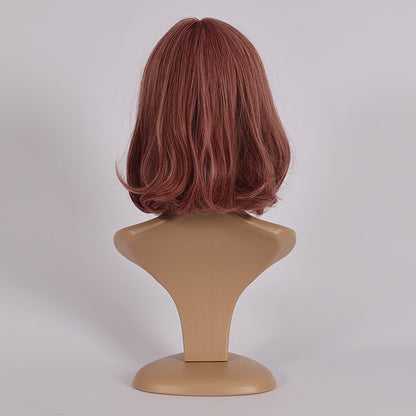 Rosa Bob-Perücke mit Pony – JF015