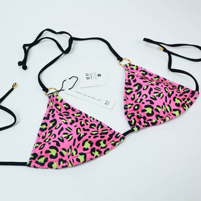 Hochelastischer Bikini mit Leopardenmuster