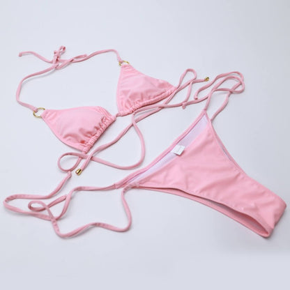 Hochelastischer Bikini – Rosa