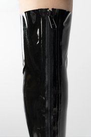 Lange Latexhandschuhe mit Schuppenmuster