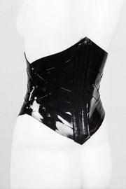 Latex-Korsett mit geflochtener Taille