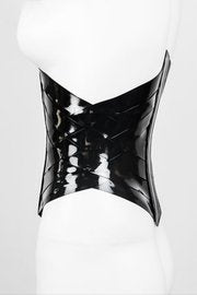 Latex-Korsett mit geflochtener Taille