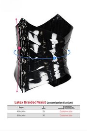 Latex-Korsett mit geflochtener Taille