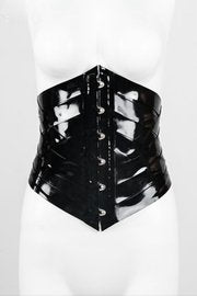 Latex-Korsett mit geflochtener Taille