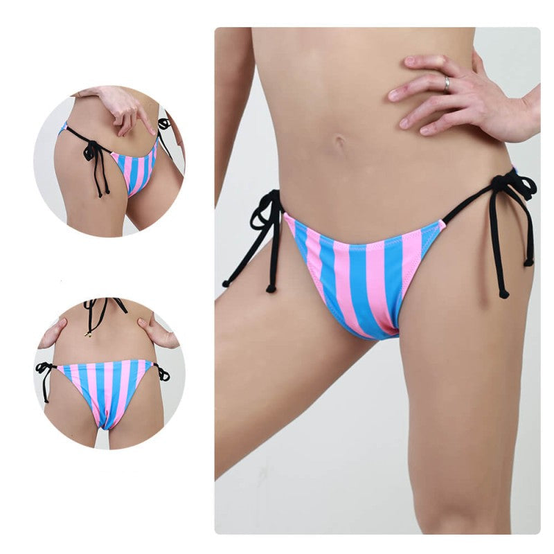 hoher rosa und blauer Bikini