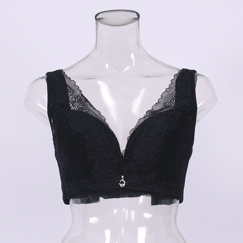 Spitzen-Bralette mit tiefem V-Ausschnitt