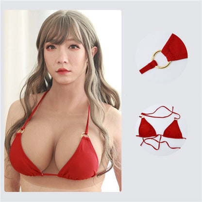 hoher roter Bikini