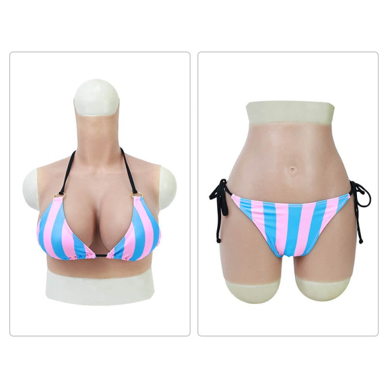 hoher rosa und blauer Bikini