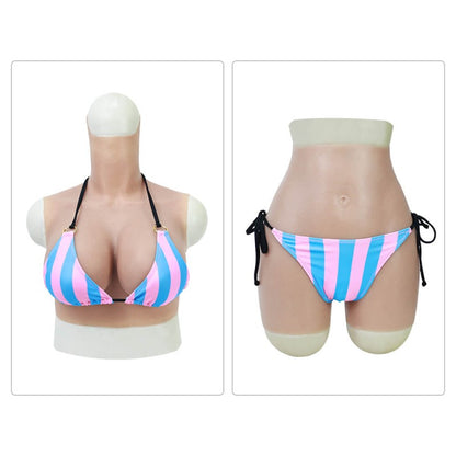 hoher rosa und blauer Bikini