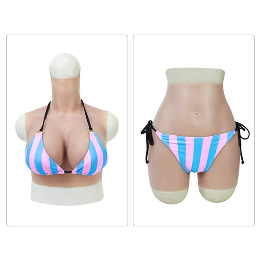 hoher rosa und blauer Bikini