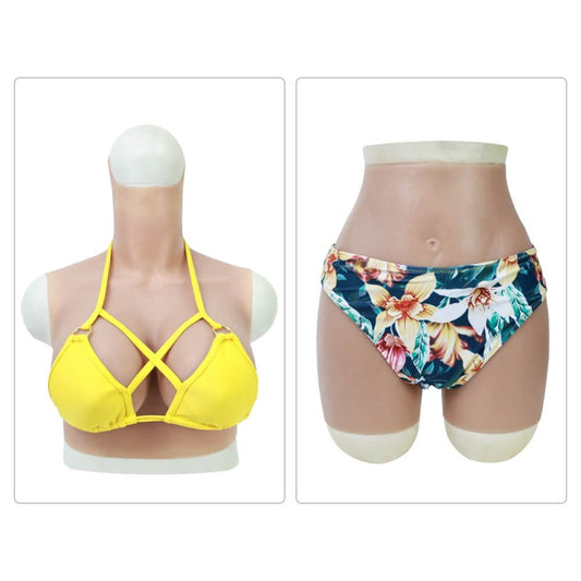 Gelber Mikro-Triangel-Hawaiian-Bikini mit Trägern