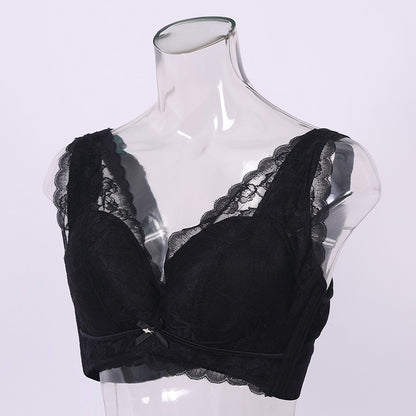 Crossderssers' charakteristisches Spitzen-Bralette mit tiefem V-Ausschnitt