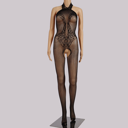 Spitzen-Blumen-Netz-Bodysuits – 010