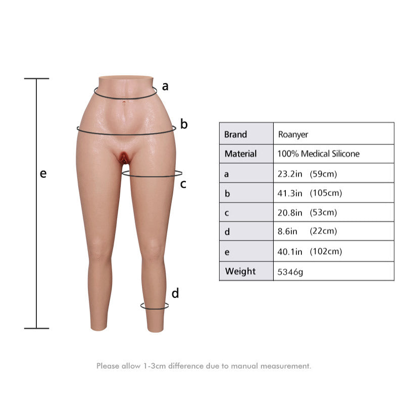 Hüftvergrößernde Hose, lange Version mit Analloch