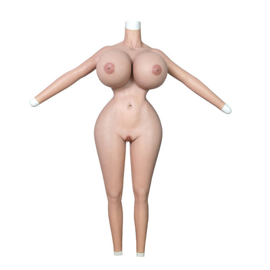 Body mit riesigen Brüsten und fettem Gesäß