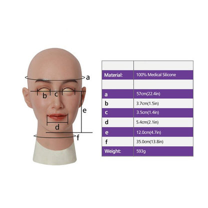 Realistische Silikonmaske „Ria“