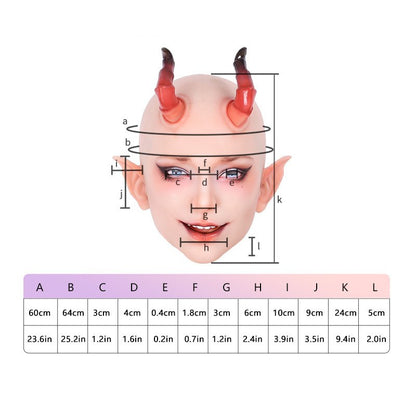 Neue Lilith Succubus Silikonmaske – Lila Edition