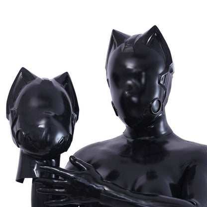 Neue Cyber Cat Gloss Silikonmaske