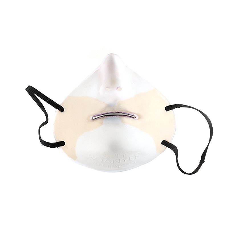 Neue weiße Silikon-Halbmaske mit geschlossenem Mundbereich
