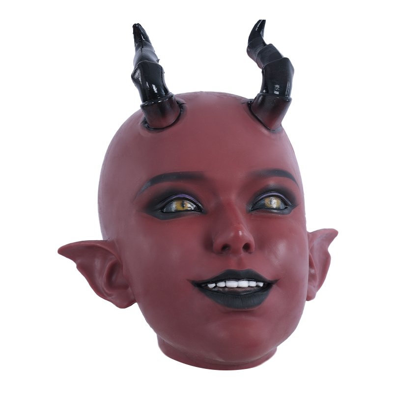 Neue Lilith Succubus Silikonmaske – Rote Edition