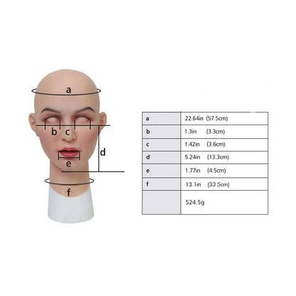 Realistische Silikonmaske „Jane“