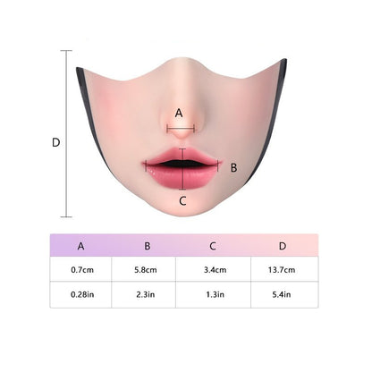 Neue Fetisch-Halbmaske mit Ziernähten – Mehrfarbige Schnallen