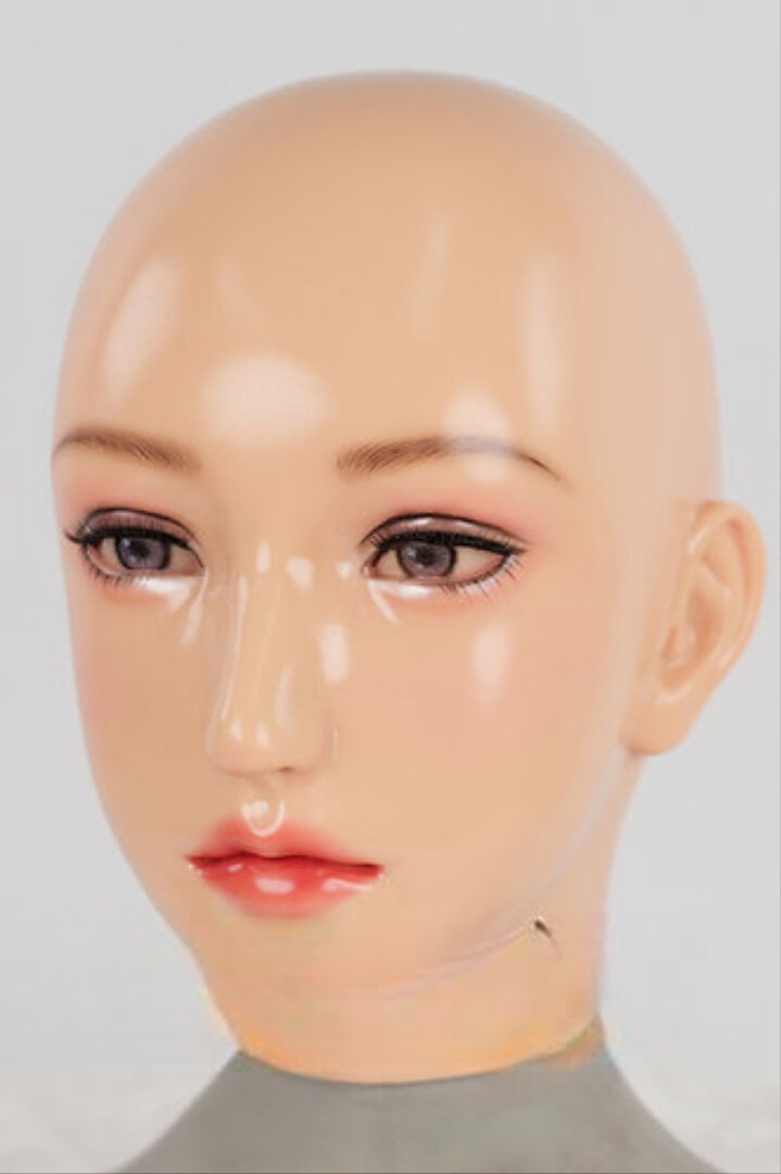 Q03R Ching-03 – Gummi-Puppenmaske (normales Make-up)