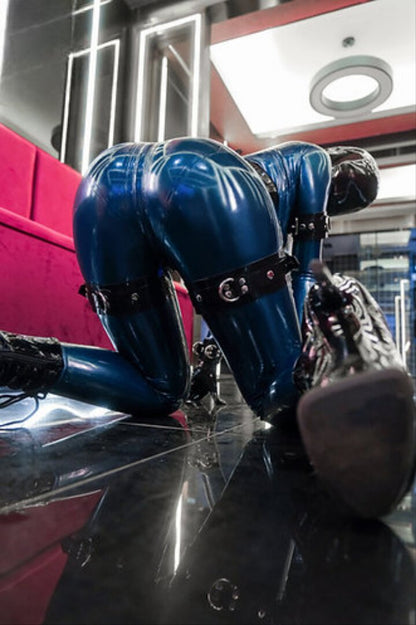 Latexanzug Basisversion [Metallic-Malachitblau] 0,4 mm
