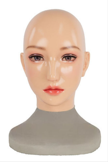 Q03R Ching-03 – Gummi-Puppenmaske (normales Make-up)