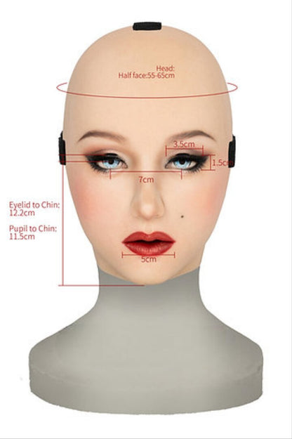 DM04 Silikon-Puppenmaske „Monroe“ – Make-up-Version