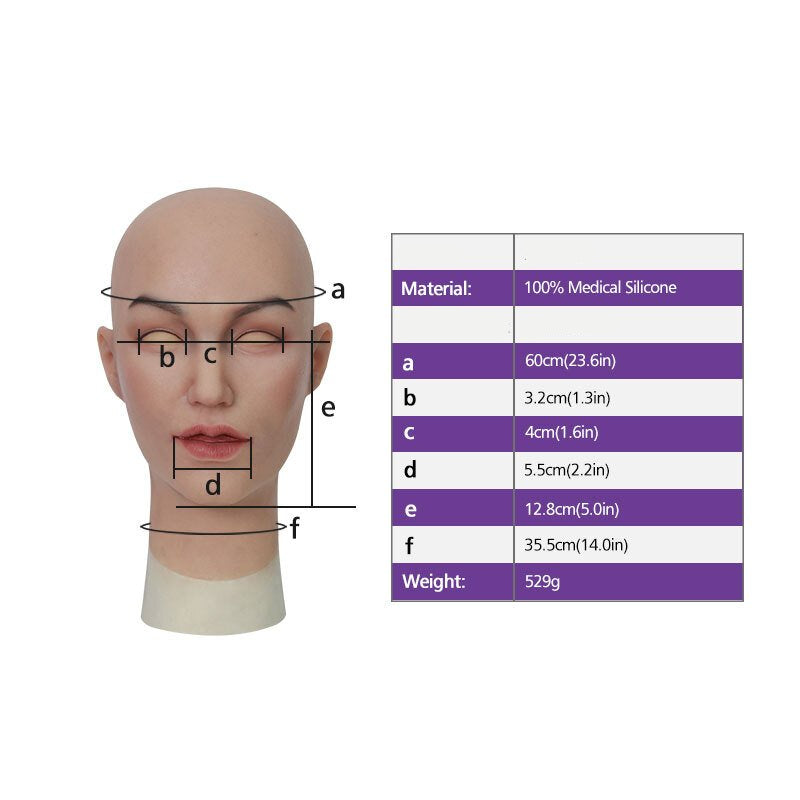 Realistische Silikonmaske „Ann“