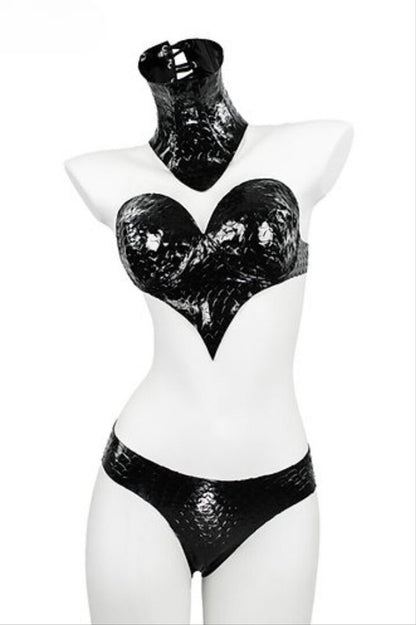Schuppen-Halsband aus Latex