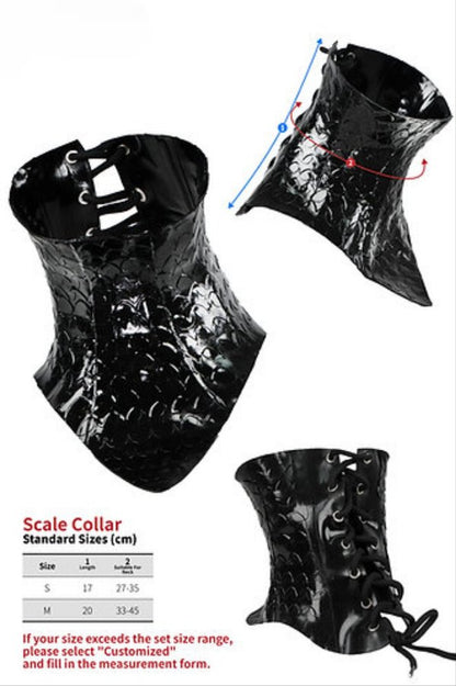 Schuppen-Halsband aus Latex