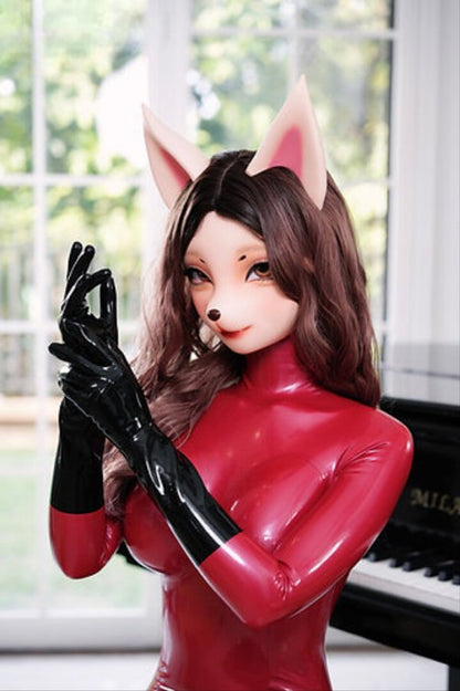 Latexanzug Basis-Version [Metallic-Rot] 0,4 mm