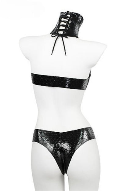 Schuppen-Latexbustier