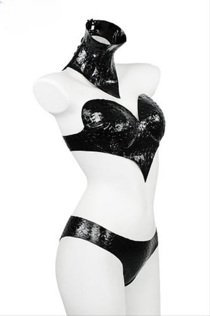 Schuppen-Latexbustier