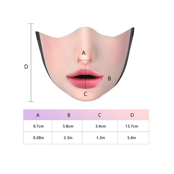 Neue Fetisch-Halbmaske mit Ziernähten – Roter Sternenriemen
